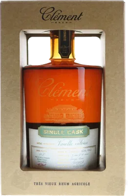Bouteille de spiritueux : Single Cask Vanille Intense de la marque Clément