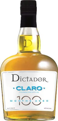 Bouteille de spiritueux : 100 Months Aged Claro de la marque Dictador