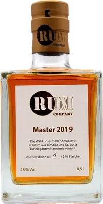 Bouteille de spiritueux : Master 2019 de la marque Rum Company