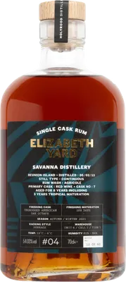 Bouteille de spiritueux : Savanna Distillery Ungrogged American Oak Octave de la marque Elizabeth Yard