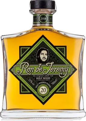Bouteille de spiritueux : Holy Wood 20 YO Malt Whisky Barrel de la marque Ron de Jeremy