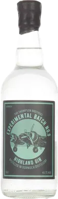 Bouteille de spiritueux : Experimental Batch No. 9 de la marque The Thompson Brothers Highland Gin