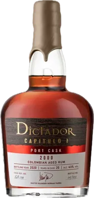 Bouteille de spiritueux : Capitulo 1 Port Cask 2000 de la marque Dictador