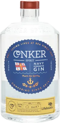 Bouteille de spiritueux : Navy Strength Gin de la marque Conker