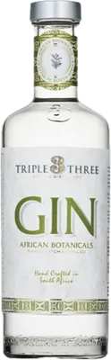 Bouteille de spiritueux : African Botanicals de la marque Triple Three
