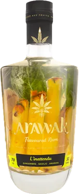 Bouteille de spiritueux : L'inattendu (Gingembre Basilic Ananas) de la marque Arawak