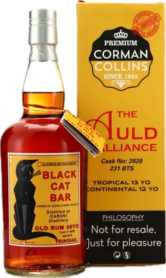 Bouteille de spiritueux : 25th anniversary Black Cat Bar de la marque Corman Collins