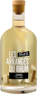 Bouteille de spiritueux : Les Arrangés Du Rhum Coco Vanille de la marque Breiz’île
