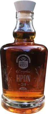 Bouteille de spiritueux : Exception HPDN 39 ans de la marque Famille Ricci