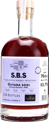 Bouteille de spiritueux : Selected and bottled for The Nectar de la marque S.B.S