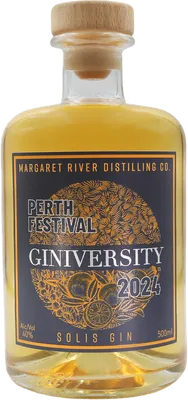 Bouteille de spiritueux : Giniversity X Perth Festival Solis Gin de la marque Giniversity