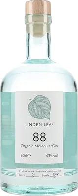 Bouteille de spiritueux : 88 Organic Molecular Gin de la marque Linden Leaf