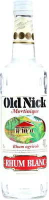 Bouteille de spiritueux : «Old Nick» Rhum Blanc Traditionel de la marque Bardinet