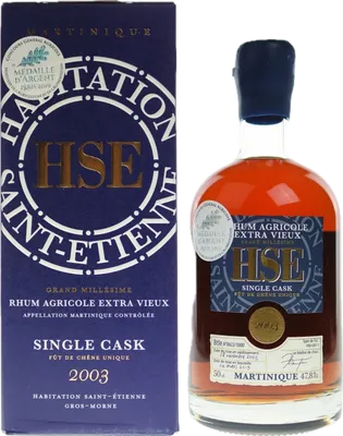 Bouteille de spiritueux : HSE Single Cask (MEB 2019) de la marque Distillerie du Simon