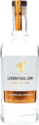 Bouteille de spiritueux : Gin Valencian Orange de la marque Liverpool