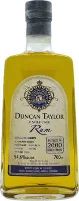 Bouteille de spiritueux : Single Cask Rum 2000 Aged 13 Years (Long Pond Distillery) de la marque Duncan Taylor