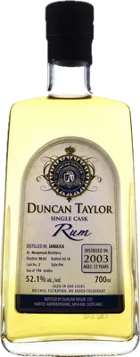 Bouteille de spiritueux : Single Cask Rum de la marque Monymusk