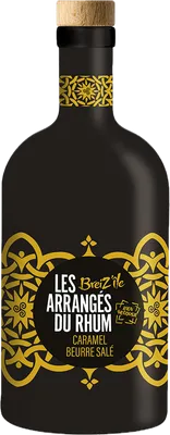 Bouteille de spiritueux : Les Arrangés Du Rhum Caramel Beurre Salé de la marque Breiz’île