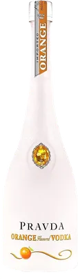 Bouteille de spiritueux : Orange Flavored Vodka de la marque Pravda