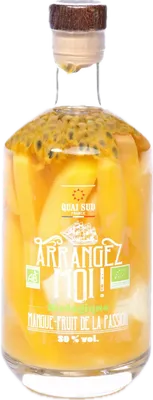 Bouteille de spiritueux : Arrangez-Moi Mangue-Fruits de la Passion Bio de la marque Quai Sud