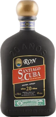 Bouteille de spiritueux : Extra Añejo 20 Años de la marque Santiago de Cuba