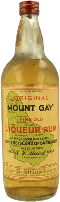 Bouteille de spiritueux : Fine Old Liqueur Rum de la marque Mount Gay