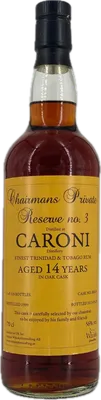 Bouteille de spiritueux : Chairmans Private Reserve No. 3 de la marque Caroni