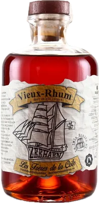 Bouteille de spiritueux : Vieux-Rhum de la marque Les Frères de la Côte