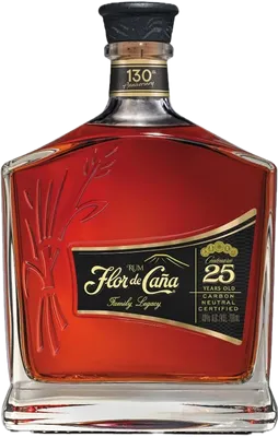 Bouteille de spiritueux : 25 Years Old de la marque Flor de Caña