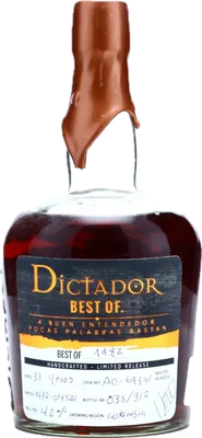 Bouteille de spiritueux : Best Of 1982 42% 33 Years de la marque Dictador