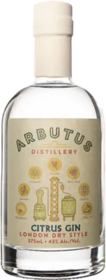 Bouteille de spiritueux : Citrus Gin London Dry Style de la marque Arbutus Distillery