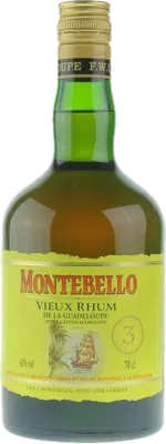 Bouteille de spiritueux : 3 Ans de la marque Montebello