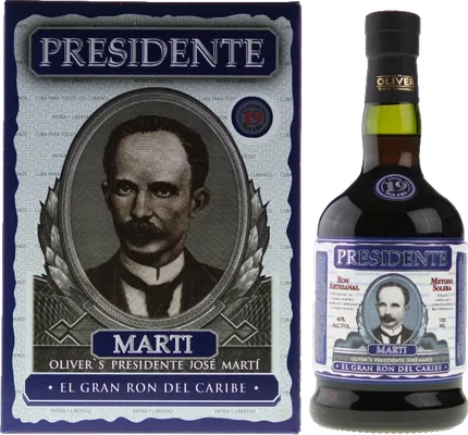 Bouteille de spiritueux : Presidente Marti 19 Años de la marque Oliver & Oliver