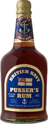Bouteille de spiritueux : British Navy Blue Label 54,5° de la marque Pusser's