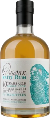 Bouteille de spiritueux : Originr. 10 Years Old Single Cask de la marque Barbancourt
