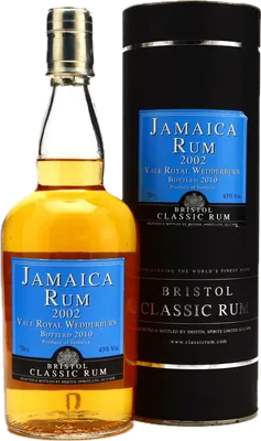 Bouteille de spiritueux : Vale Royal Wedderburn de la marque Bristol Classic Rum