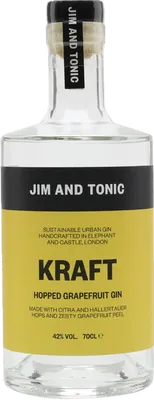 Bouteille de spiritueux : Kraft Hopped Grapefruit Gin de la marque Jim & Tonic