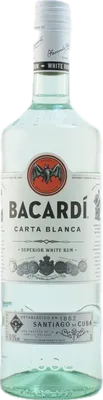 Bouteille de spiritueux : Carta Blanca 37.5° de la marque Bacardi