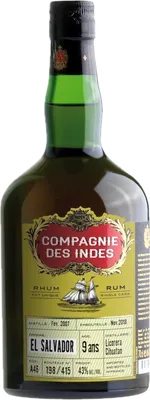 Bouteille de spiritueux : El Salvador 9 Ans – Single Cask de la marque Compagnie des Indes