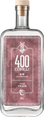 Bouteille de spiritueux : Volume 4 Peach de la marque 400 Conigli Gin