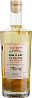 Bouteille de spiritueux : Punch au Rhum Mangue-Passion de la marque L'Arôm'Arrangé
