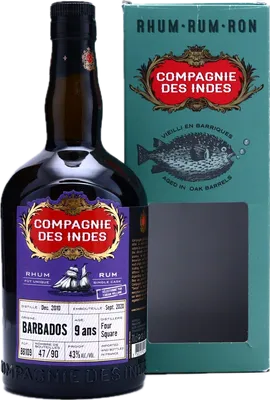 Bouteille de spiritueux : Barbados 9 ans (Bottled for 100% Vins in Belgium) de la marque Foursquare