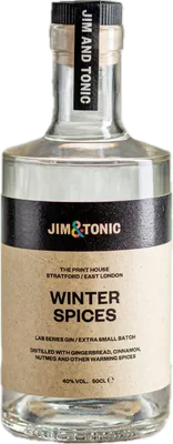 Bouteille de spiritueux : Winter Spices de la marque Jim & Tonic