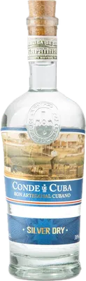 Bouteille de spiritueux : Silver Dry de la marque Conde de Cuba