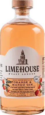 Bouteille de spiritueux : Orange & Mango Gin de la marque Limehouse