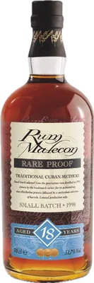 Bouteille de spiritueux : Rare Proof 18 Years 1998 de la marque Malecón