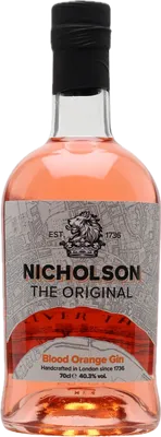 Bouteille de spiritueux : Original Blood Orange Gin de la marque Nicholson