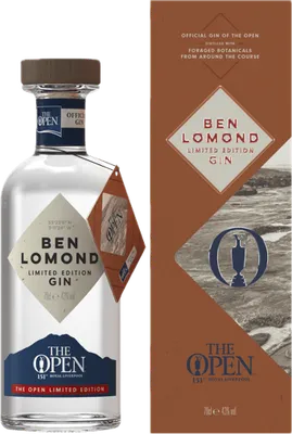 Bouteille de spiritueux : The Open Limited Edition Gin de la marque Ben Lomond
