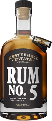 Bouteille de spiritueux : Rum No. 5 de la marque Westerhall Estate