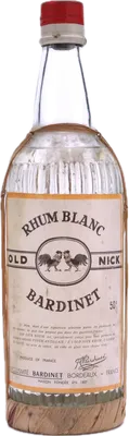 Bouteille de spiritueux : «Old Nick» Blanc 1950s de la marque Bardinet